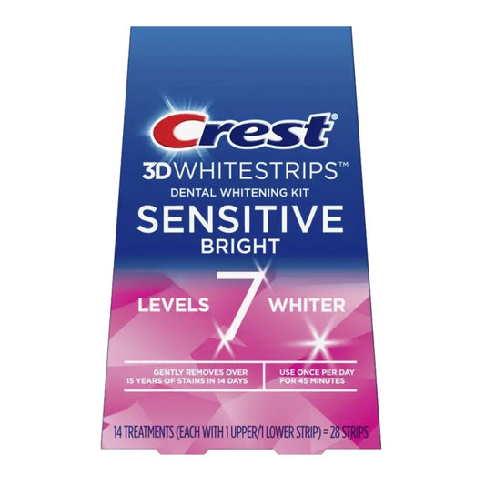 Whitening strips Crest Sensitive Bright 7 Levels Whiter Whitestrips