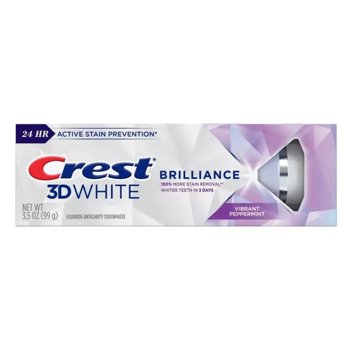 Toothpaste Crest 3D White Brilliance Vibrant Peppermint 99g