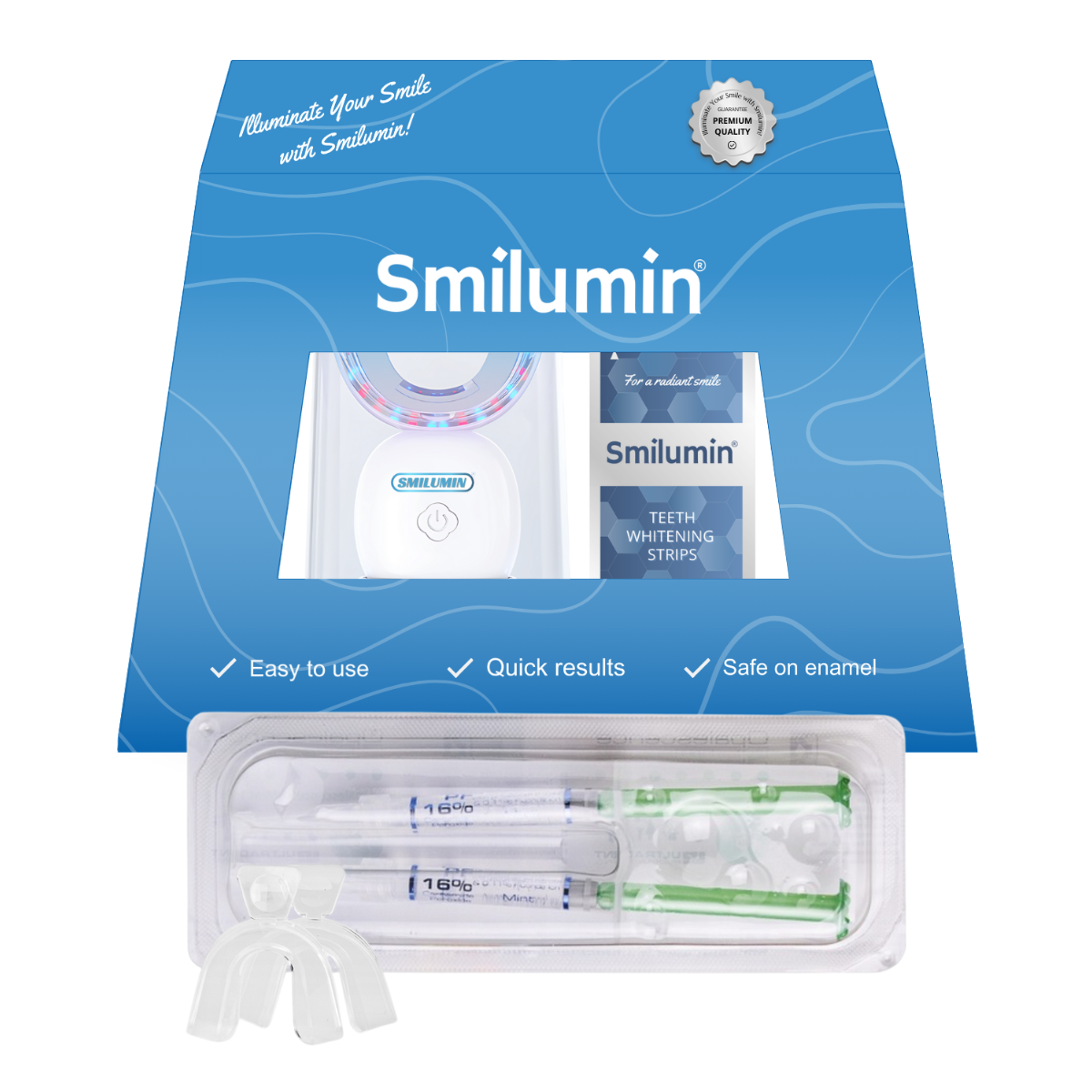 Smilumin LED Whitening Strips with Opalescence 16% Gel Set