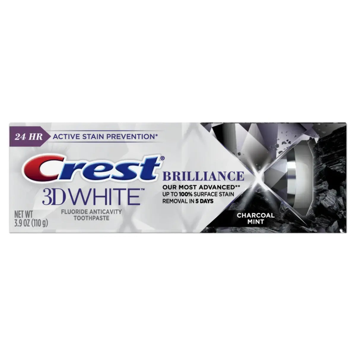 Toothpaste Crest 3D White Brilliance Charcoal Mint 110g