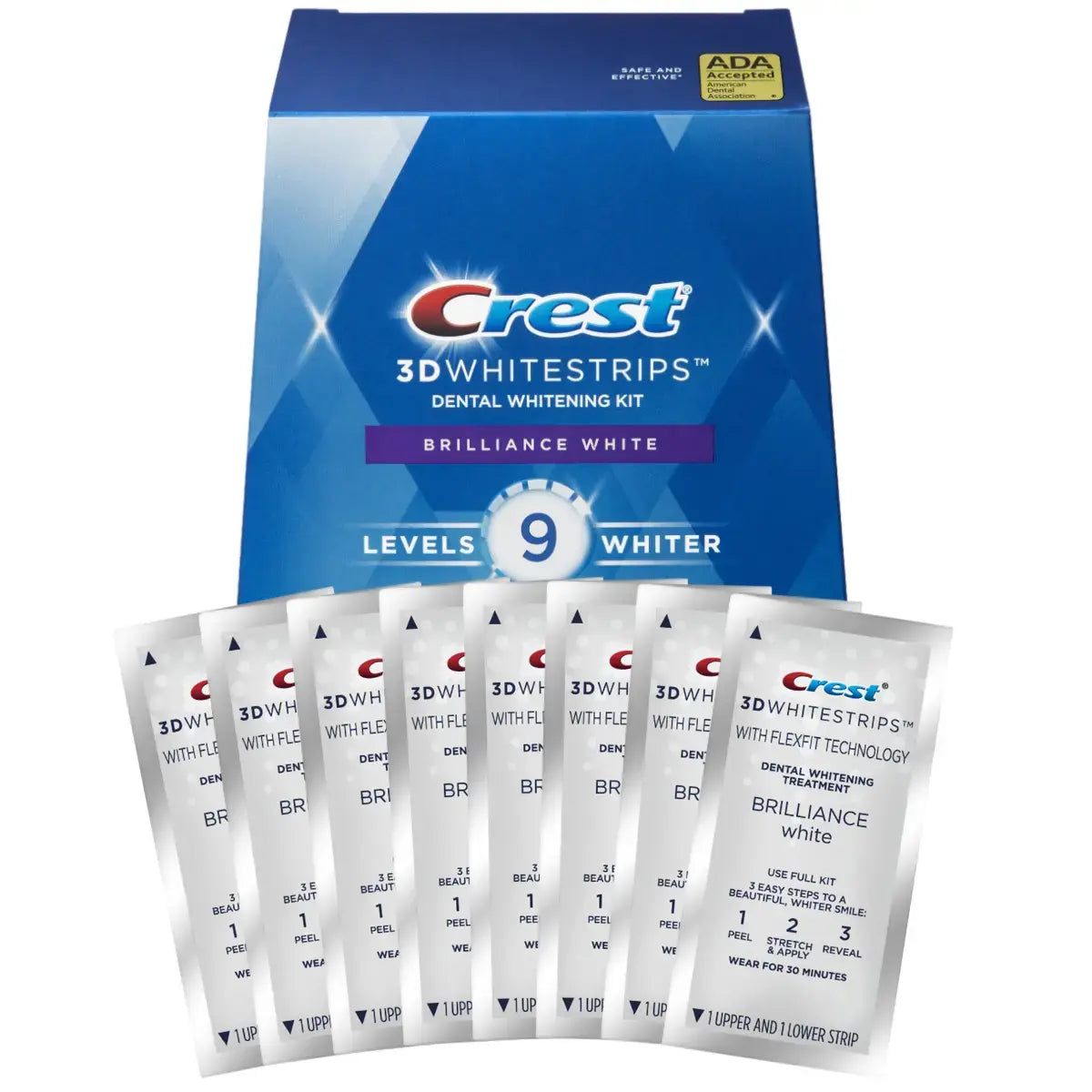 Whitening strips Crest Brilliance White 9 Levels Whiter Whitestrips