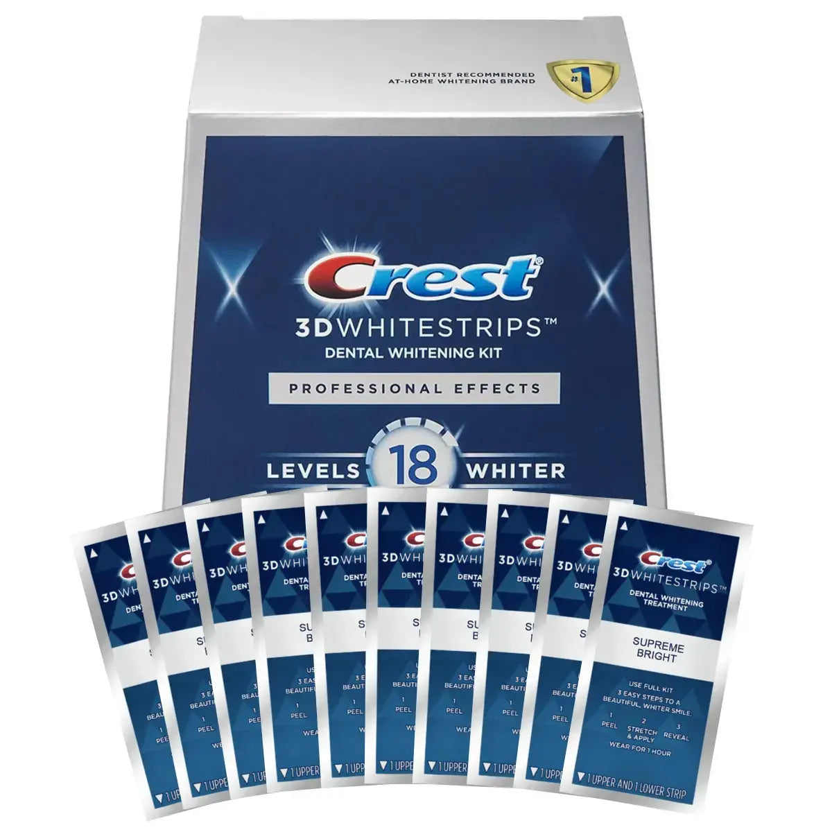 Whitening strips Crest Professional-Level 18 Whitestrips