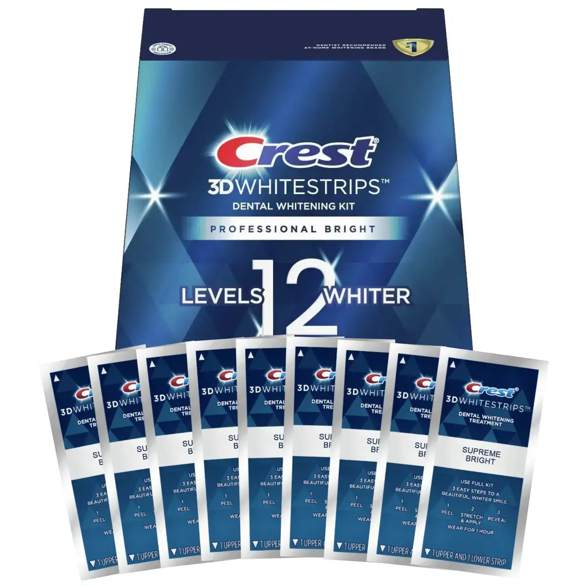 Whitening strips Crest 3D Whitestrips Professional Bright 12 Levels Whiter