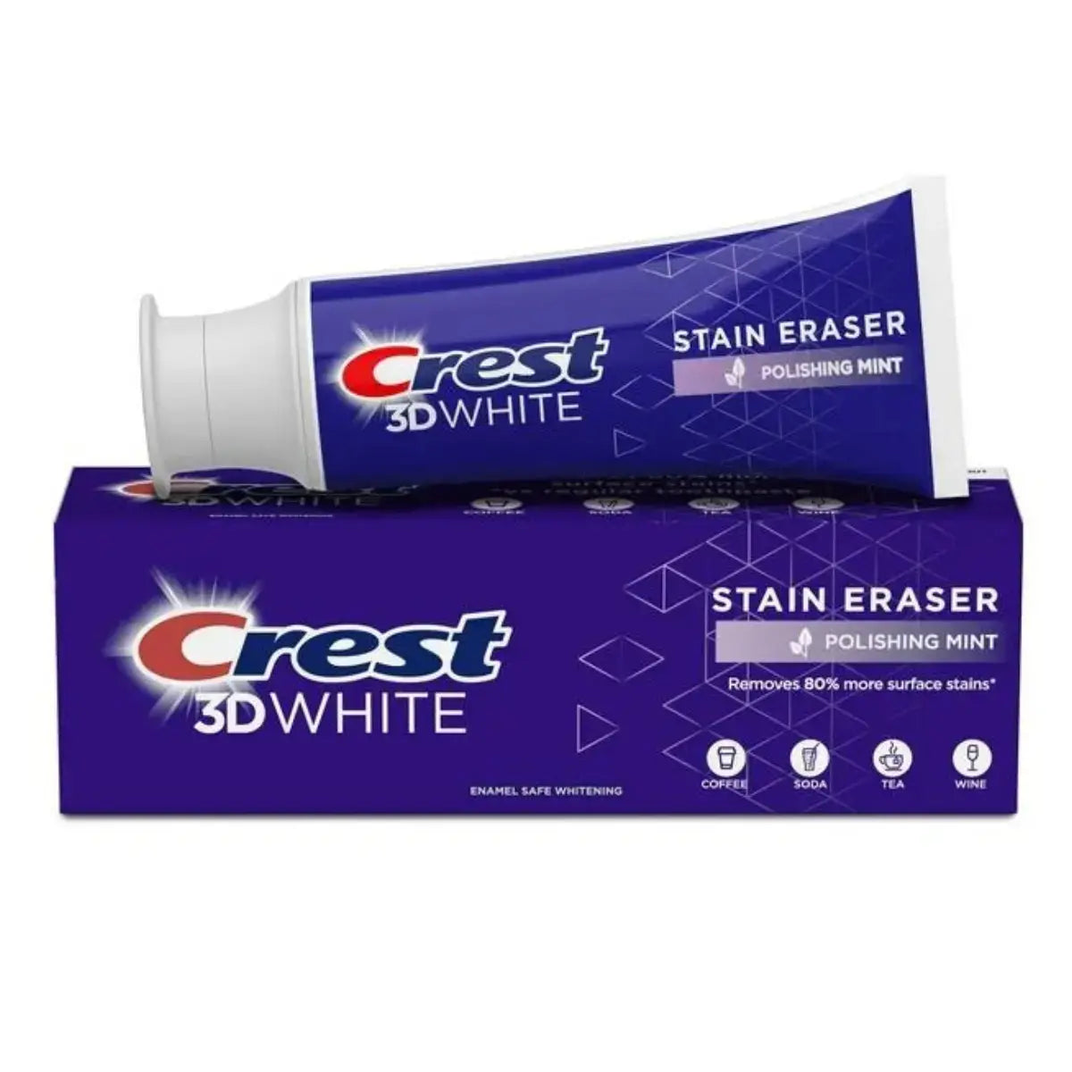 Toothpaste Crest 3D White Stain Eraser Polishing Mint 87g