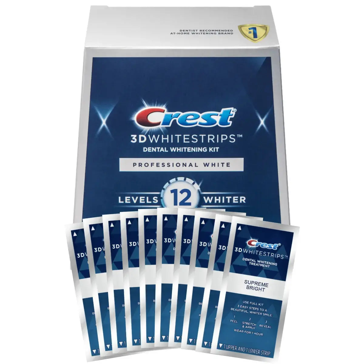 Whitening strips Crest 3D Whitestrips Professional White 12 Levels Whiter