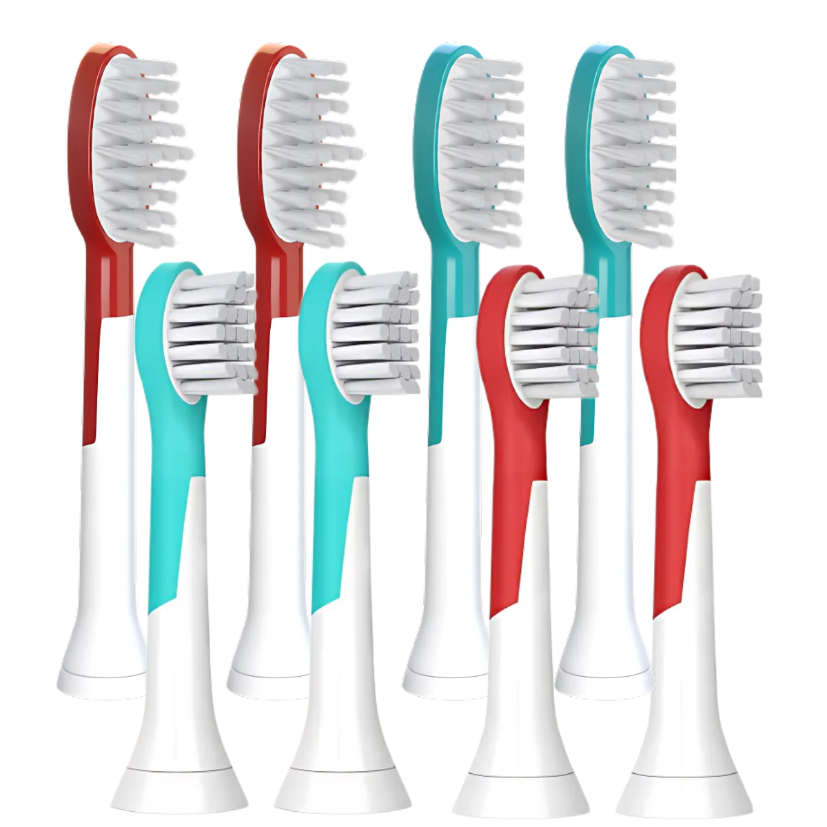 Set of 8 Replacement Brush Heads for Philips Sonicare Kids - 4x P-HX-6034/4x YM6044