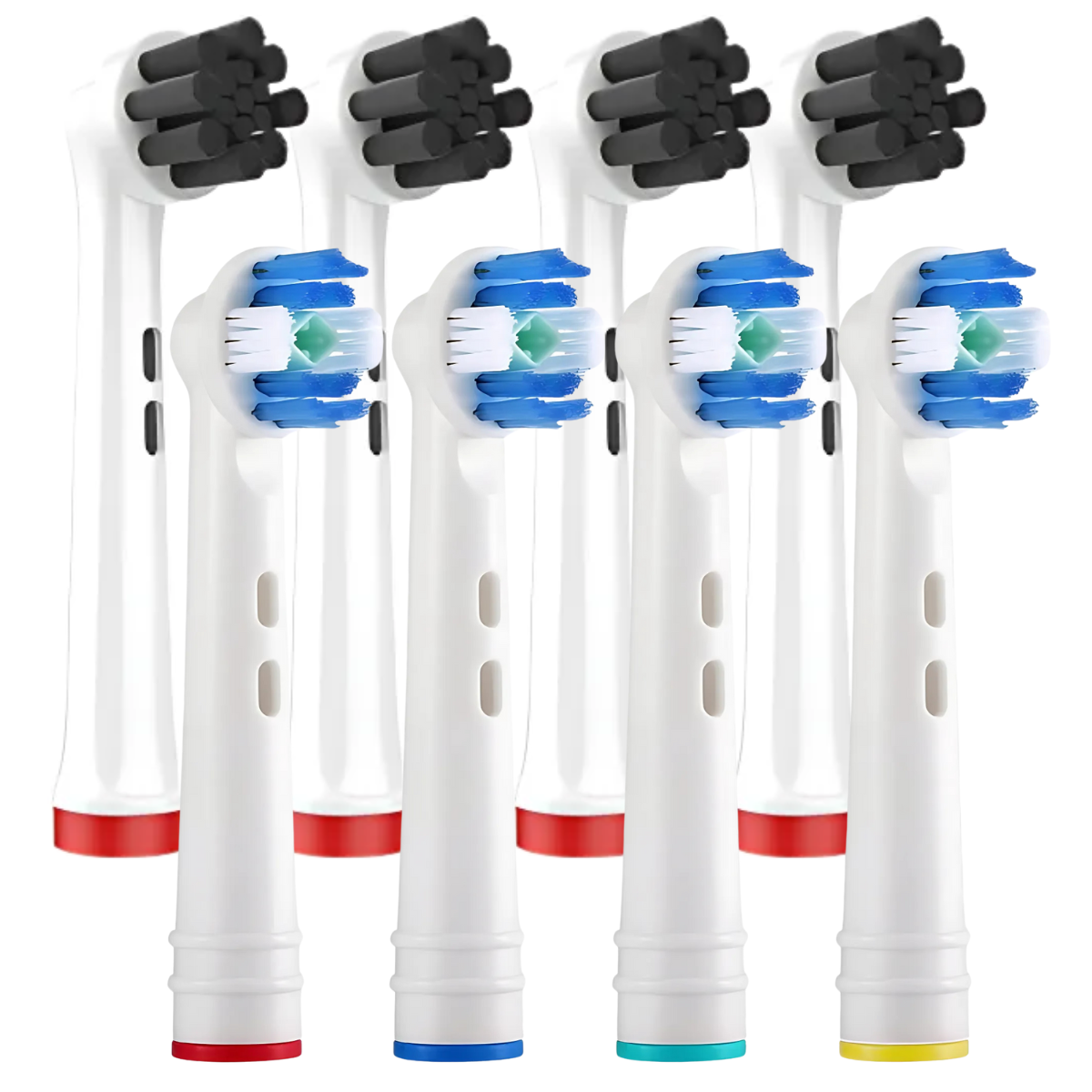 Set of 8 Replacement Brush Heads for Oral-B Electric Toothbrushes – 4x EB18-P/4x EB58-X